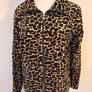 Kim Rogers Leopard Print Teddy Jacket